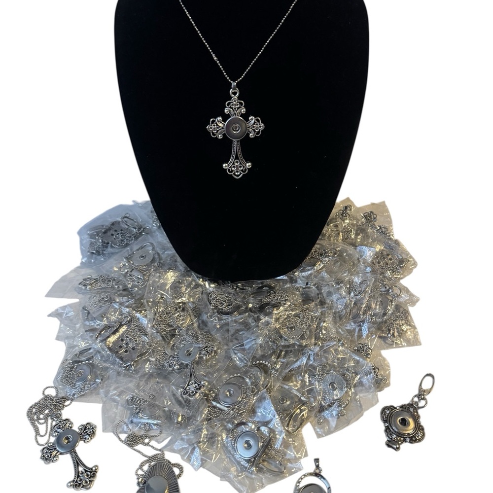 (60) Snap Jewelry 20inch Ginger Charm pendant chain fits 18MM 20MM Buttons